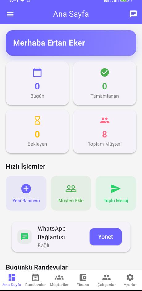 Ana sayfa üst bölümü