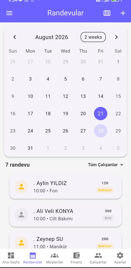 Gün listesi