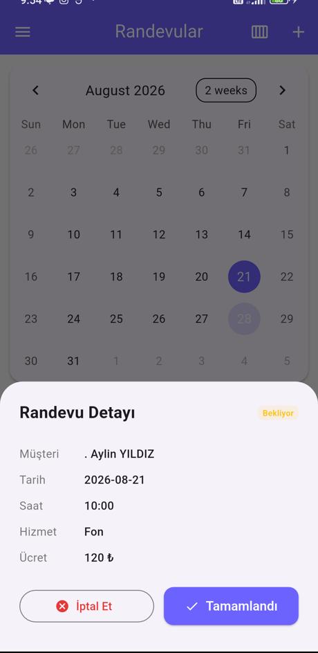 Randevu detayı