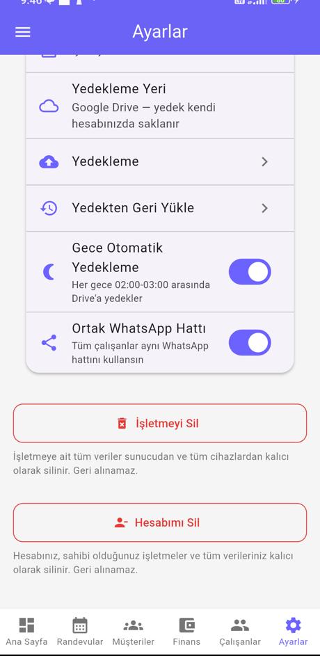 Ayarlar alt
