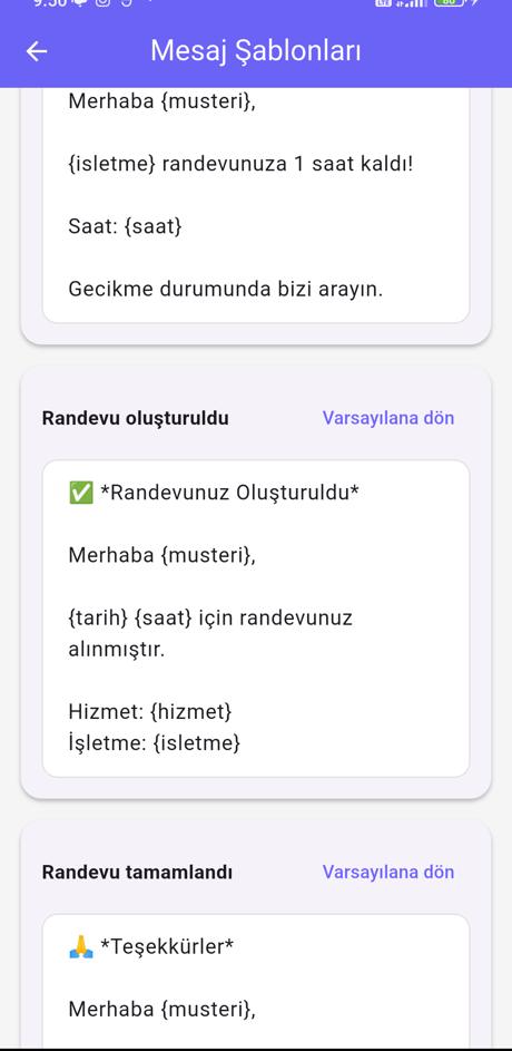 Şablon örnekleri